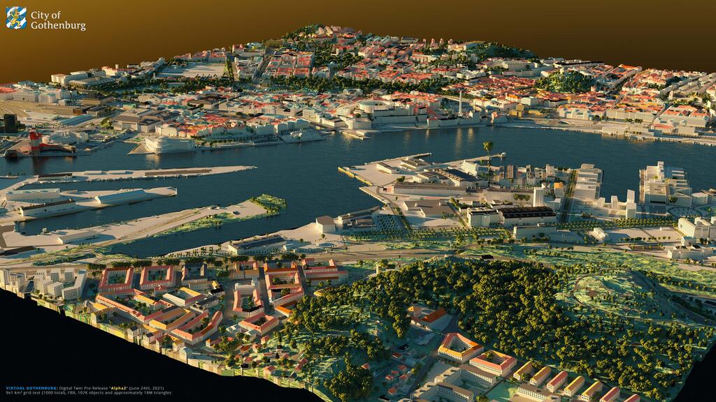 3d visualization over Gothenburg
